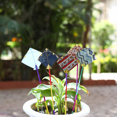 Kite - Handmade Paper Garden Stick (Set of 5)