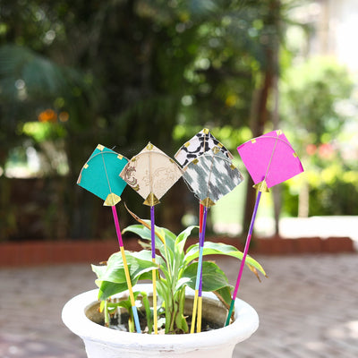 Kite - Handmade Paper Garden Stick (Set of 5)