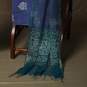 Kota doria cotton hand block batik print 3pc unstitched