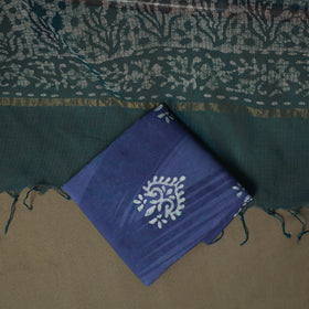 Kota doria cotton hand block batik print 3pc unstitched