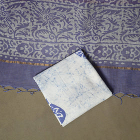 Kota doria cotton hand block batik print 3pc unstitched