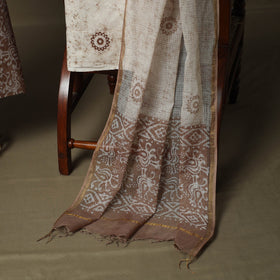 Kota doria cotton hand block batik print 3pc unstitched