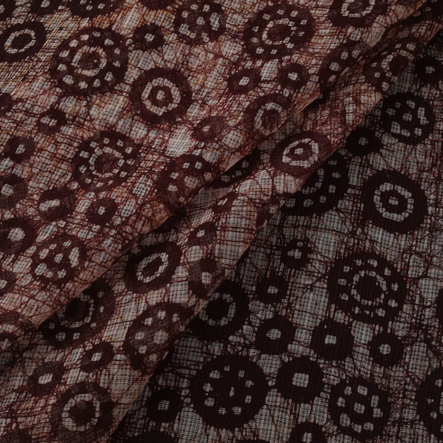 Kota doria cotton hand block batik print fabric 01
