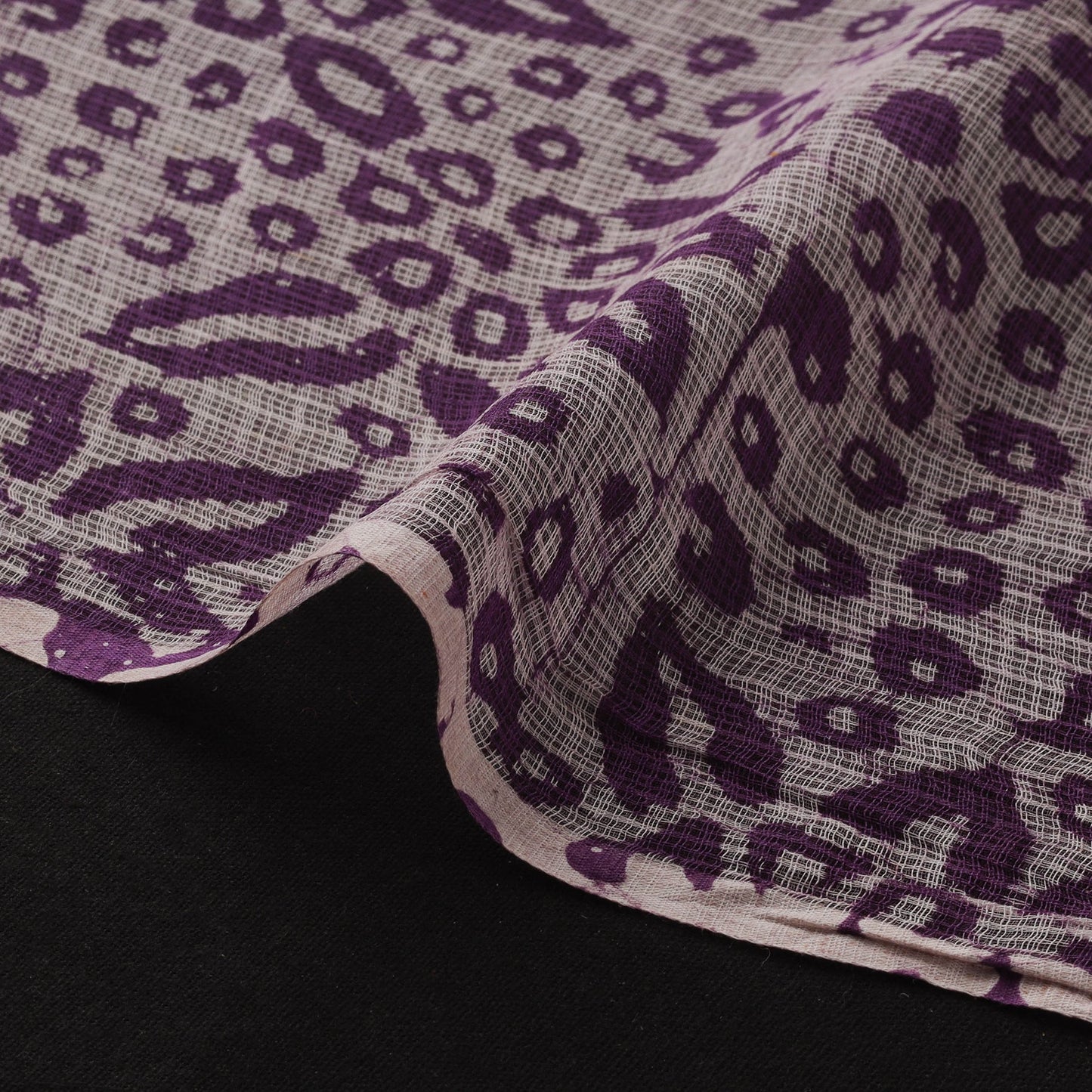 Kota doria cotton hand block batik print fabric 02
