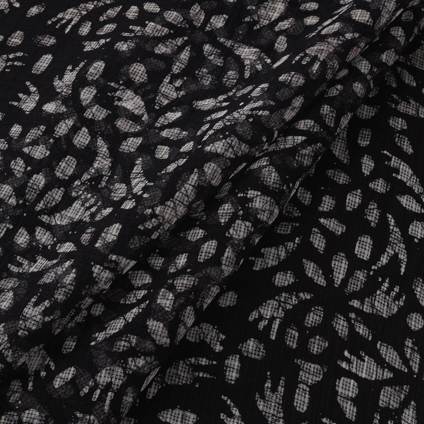 Kota doria cotton hand block batik print fabric 03