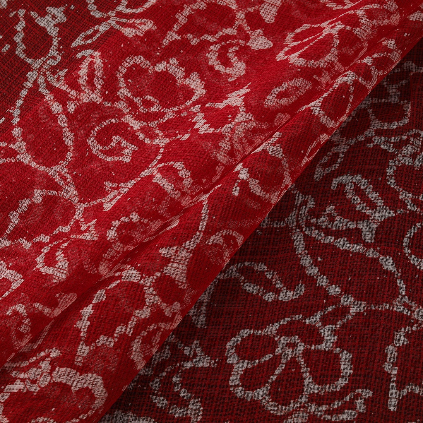 Kota doria cotton hand block batik print fabric 04