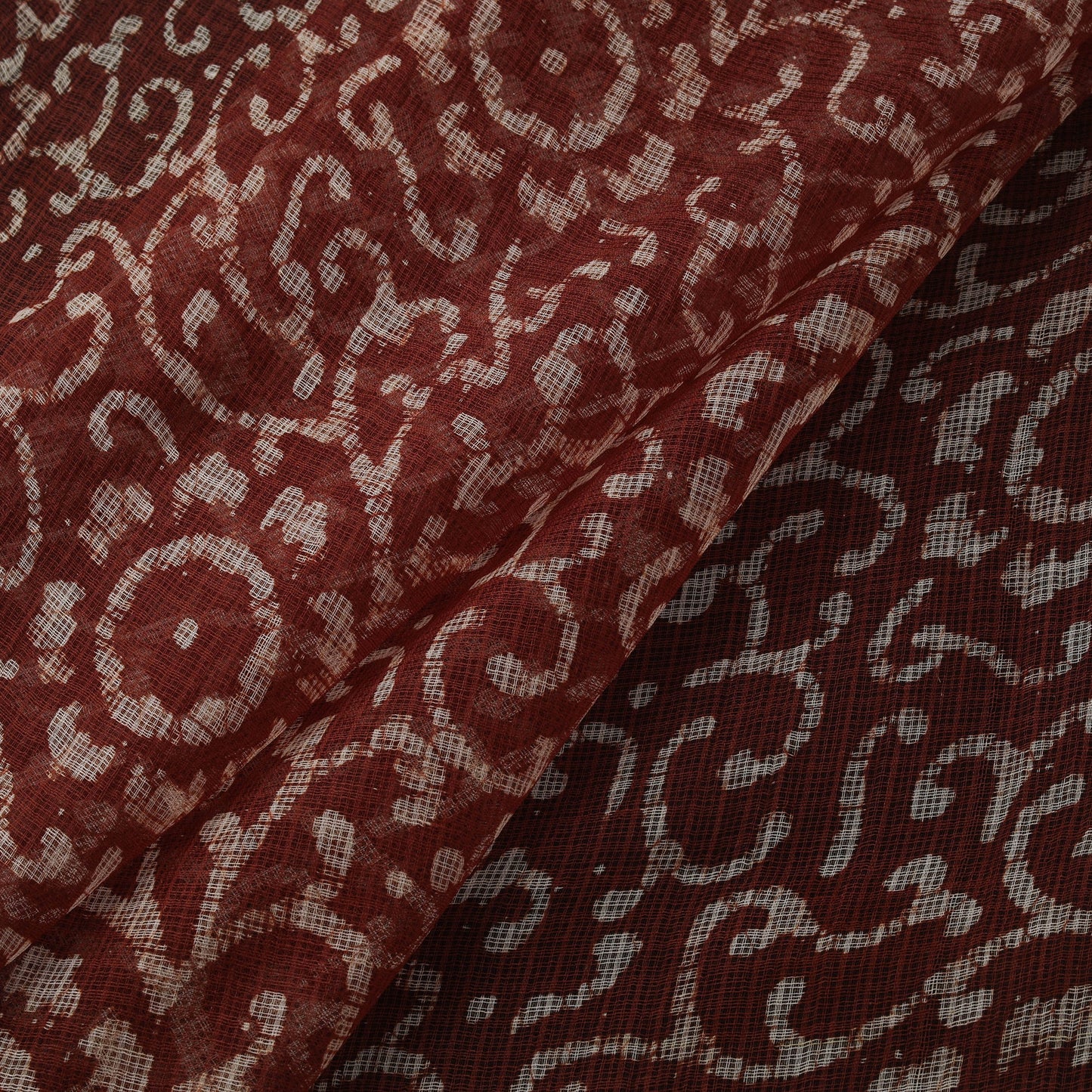 Kota doria cotton hand block batik print fabric 05