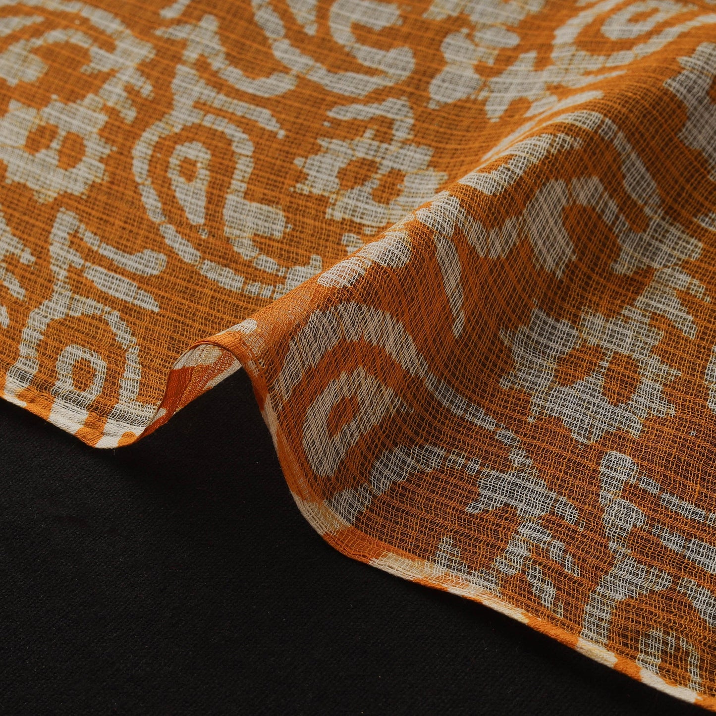 Kota doria cotton hand block batik print fabric 07