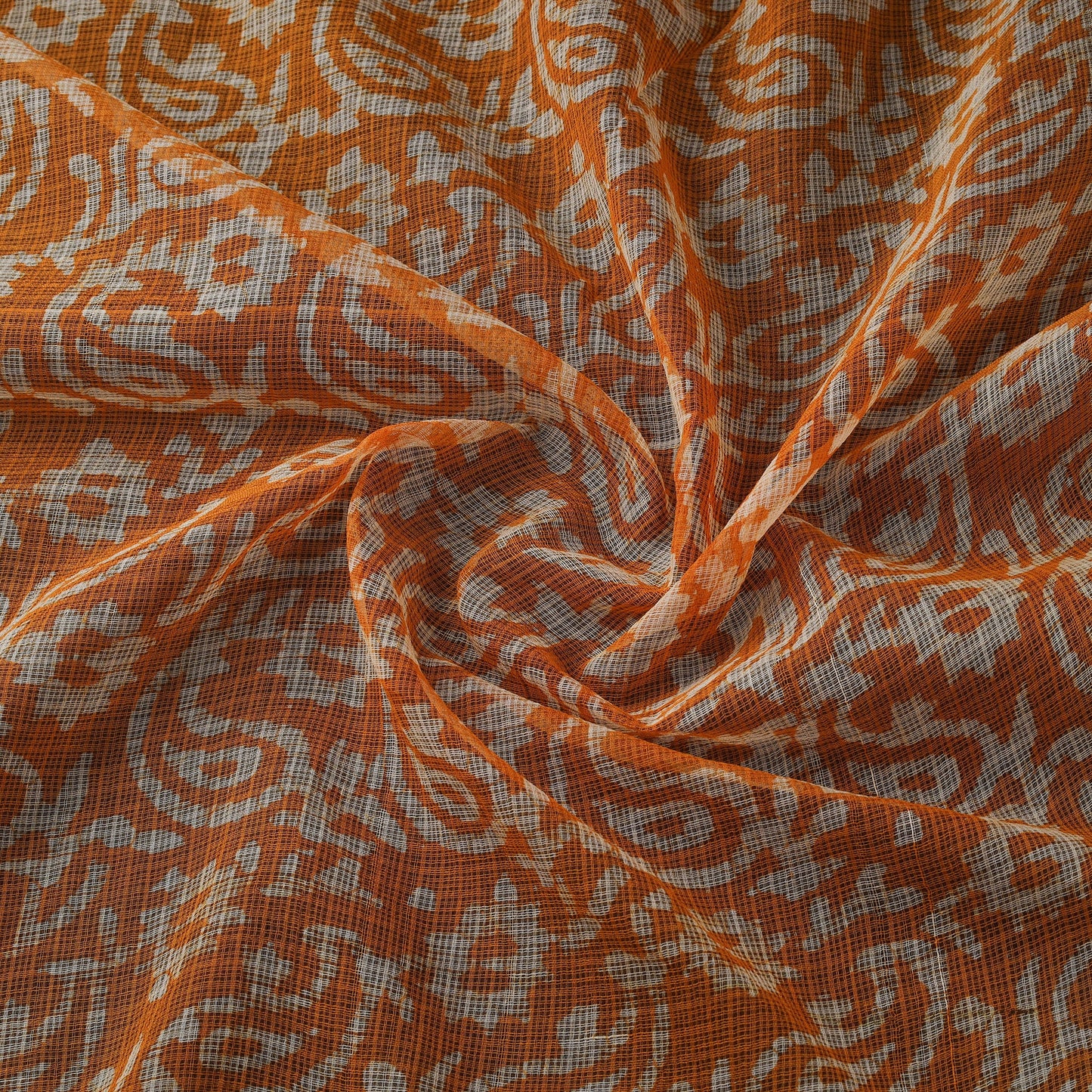 Kota doria cotton hand block batik print fabric 07