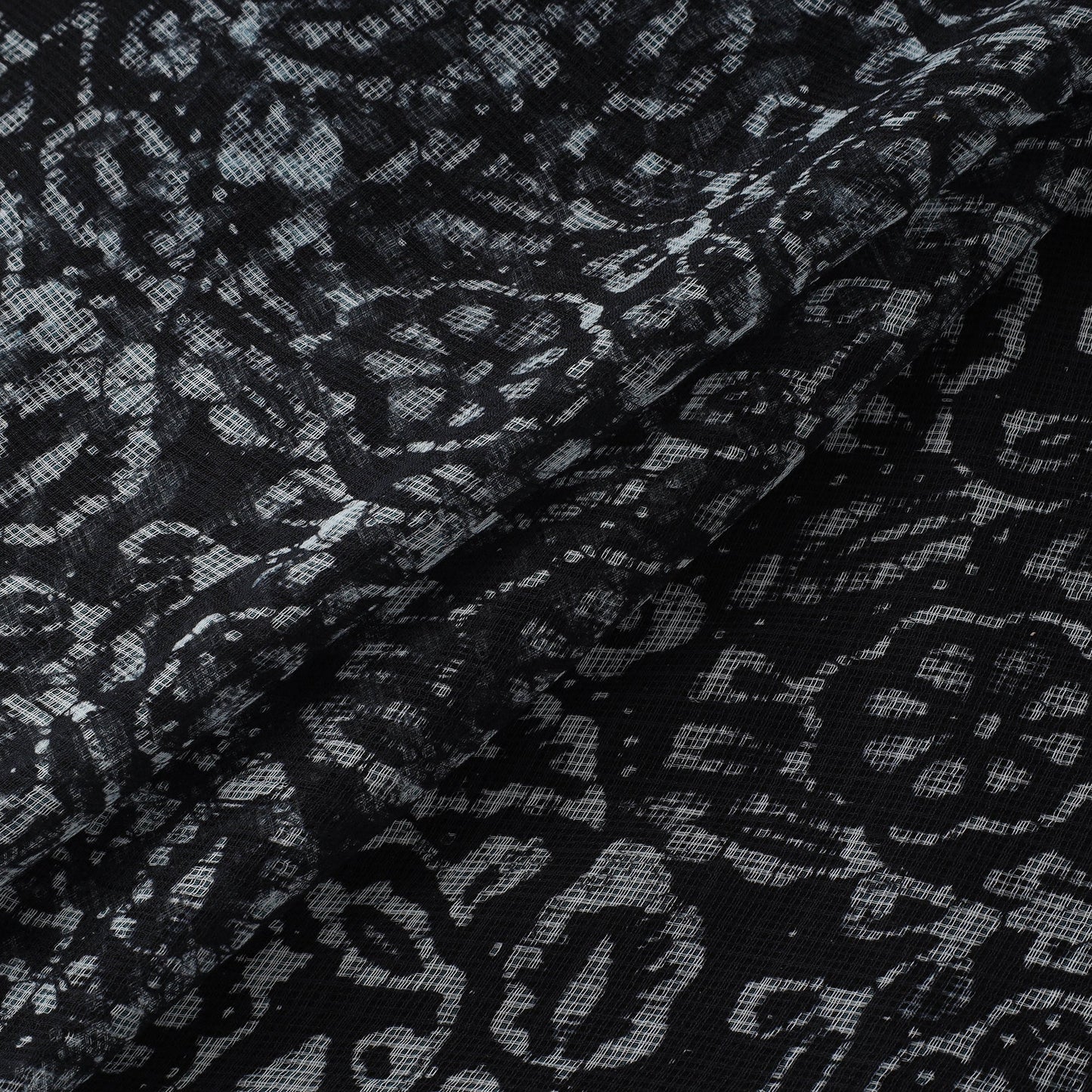 Kota doria cotton hand block batik print fabric 08