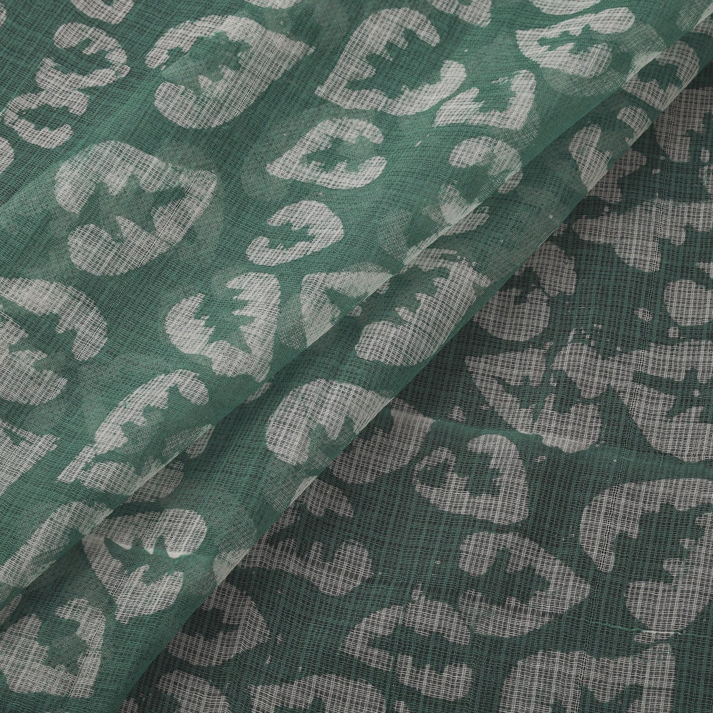 Kota Doria Cotton Hand Block Batik Print Fabric 11