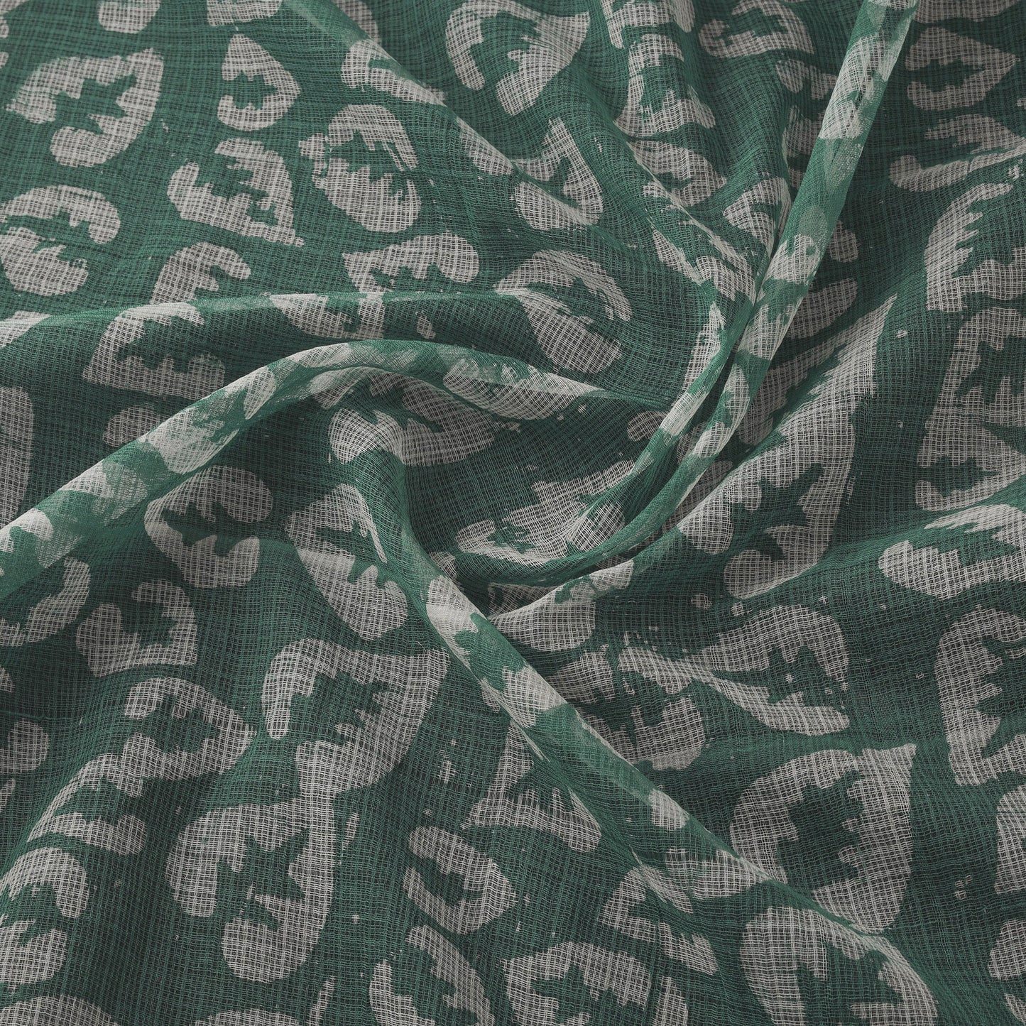 Kota Doria Cotton Hand Block Batik Print Fabric 11