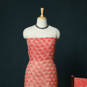 Kota doria cotton hand block jaipur print 3pc unstitched