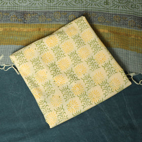 Kota doria cotton hand block sanganeri print 3pc unstitched