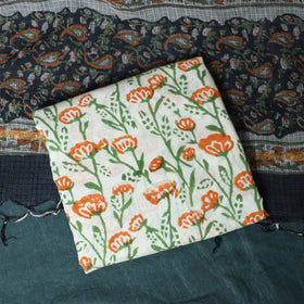 Kota doria cotton hand block sanganeri print 3pc unstitched