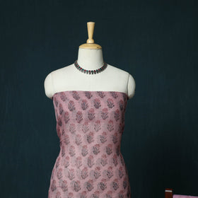 Kota doria cotton hand block sanganeri print 3pc unstitched