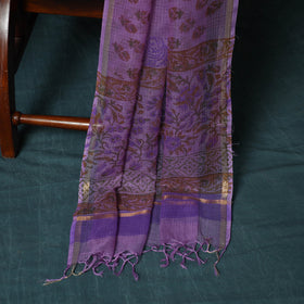 Kota doria cotton hand block sanganeri print 3pc unstitched