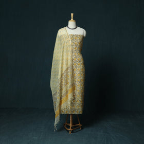 Kota doria cotton hand block sanganeri print 3pc unstitched