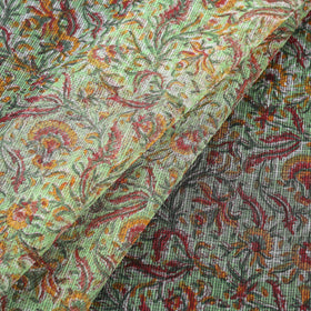 Kota doria cotton hand block sanganeri print fabric 02