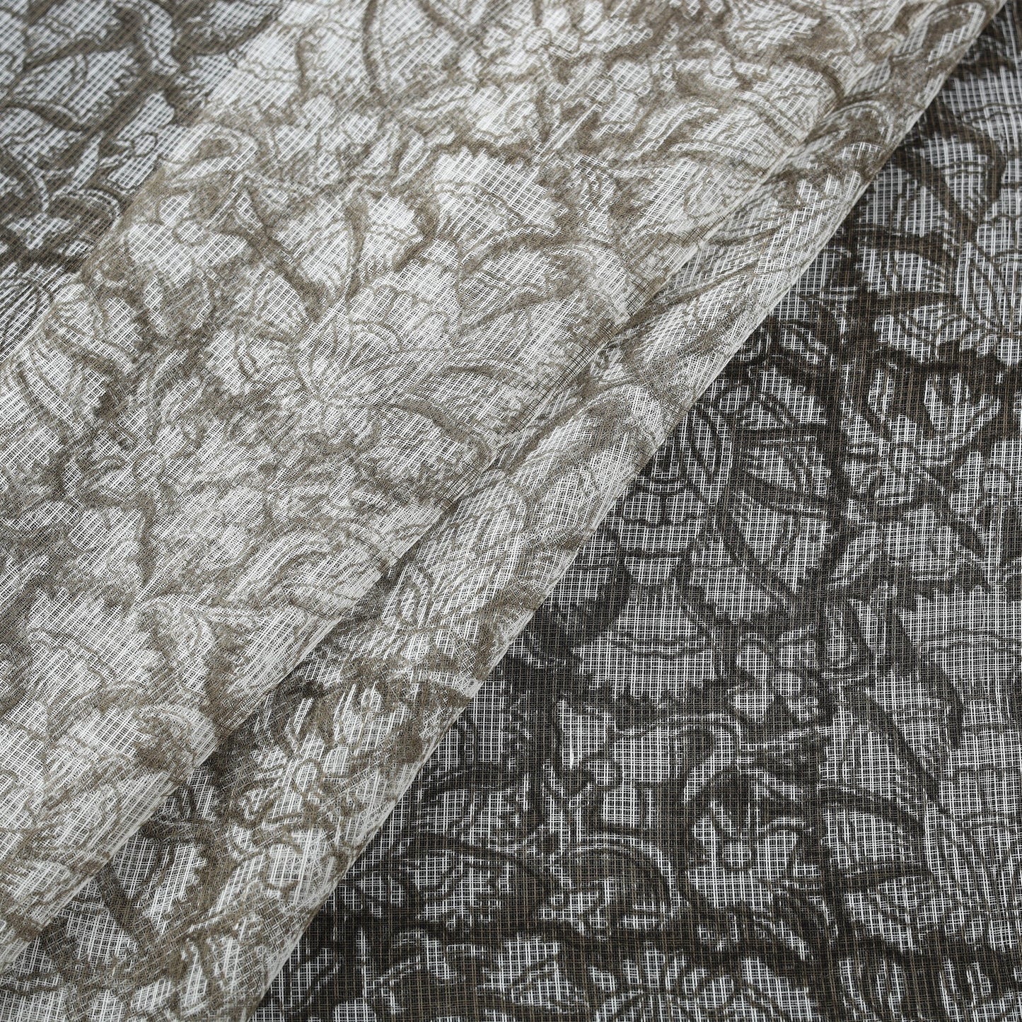 Kota doria cotton hand block sanganeri print fabric 04