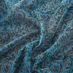 Kota doria cotton hand block sanganeri print fabric 06