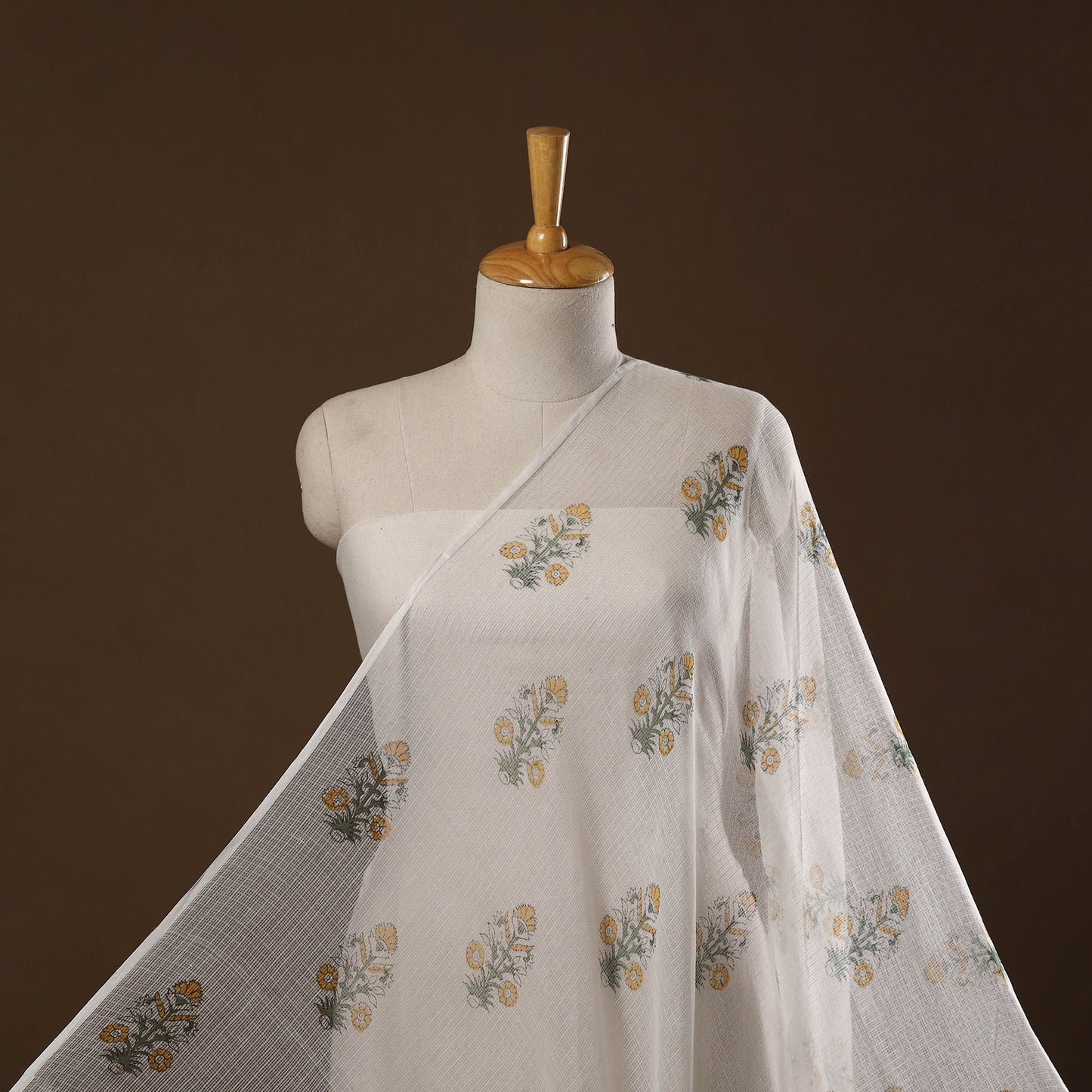 Kota doria cotton hand sanganeri fabric 05 - handcrafted