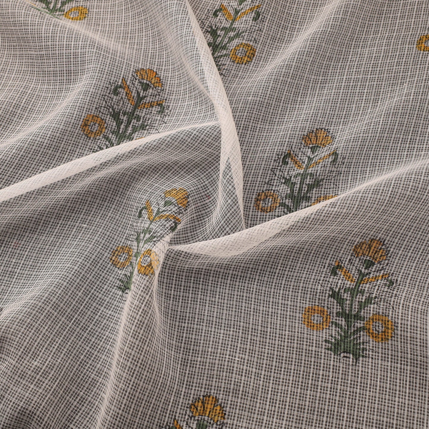 Kota doria cotton hand sanganeri fabric 05 - handcrafted