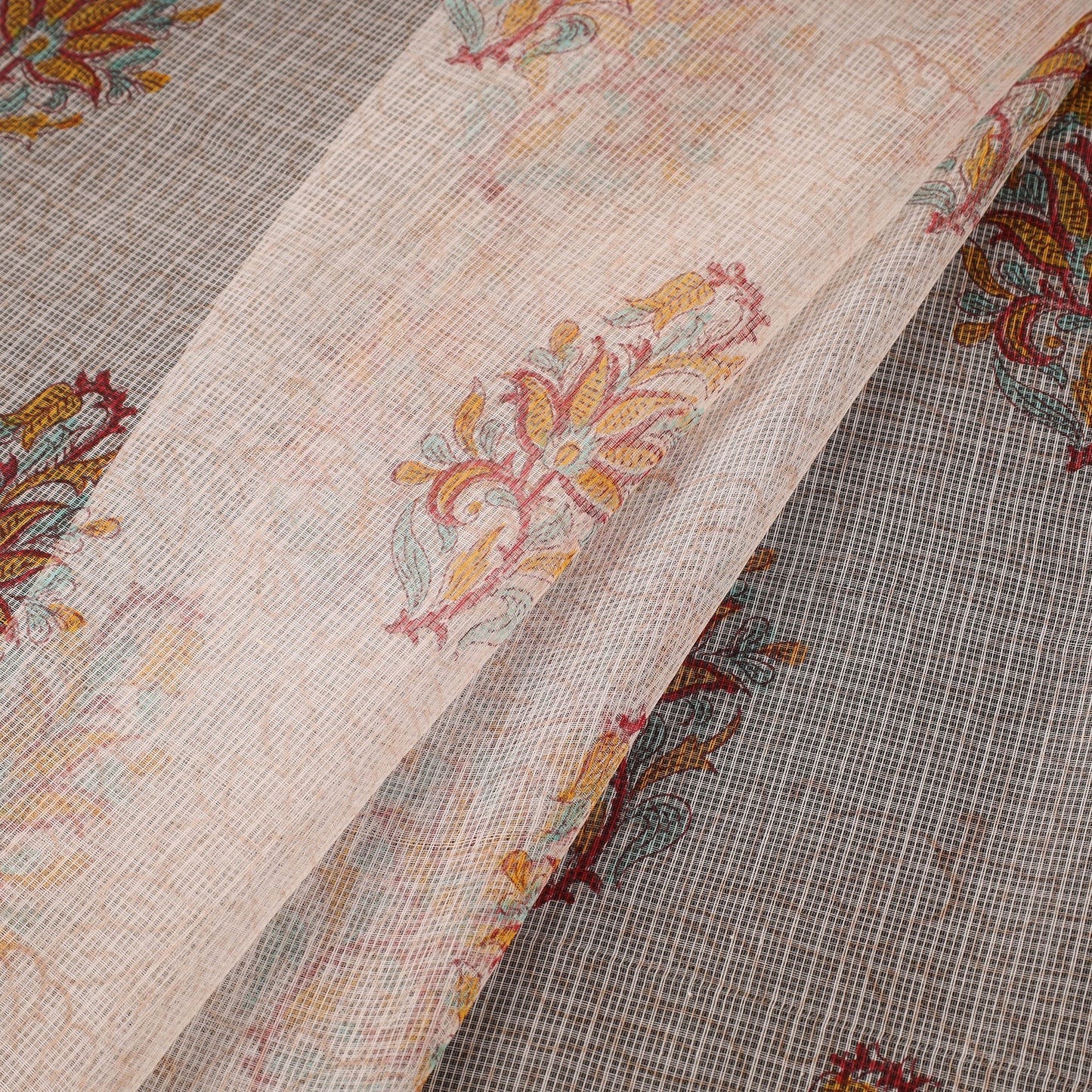 Kota doria cotton hand sanganeri fabric 06 - handcrafted