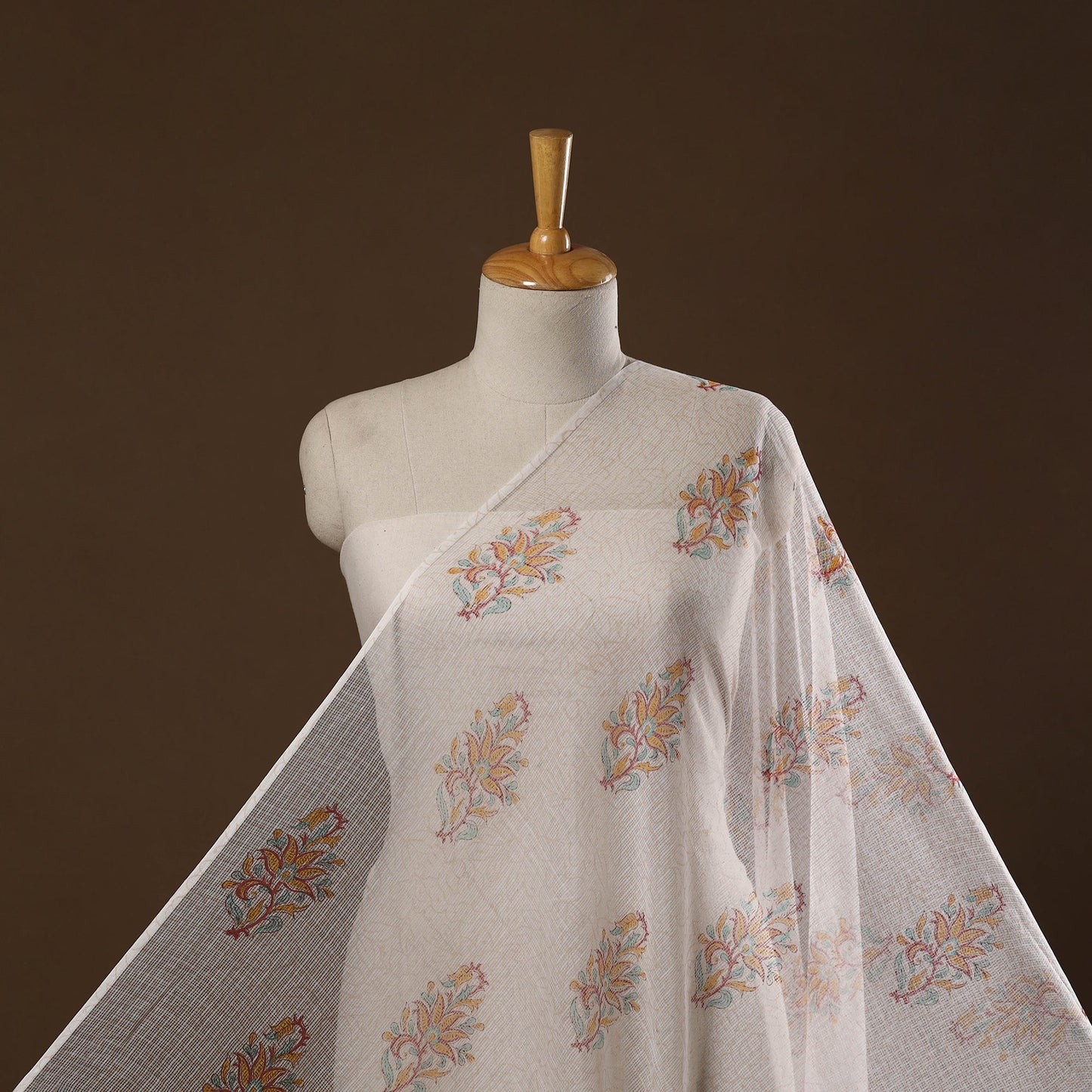 Kota doria cotton hand sanganeri fabric 06 - handcrafted