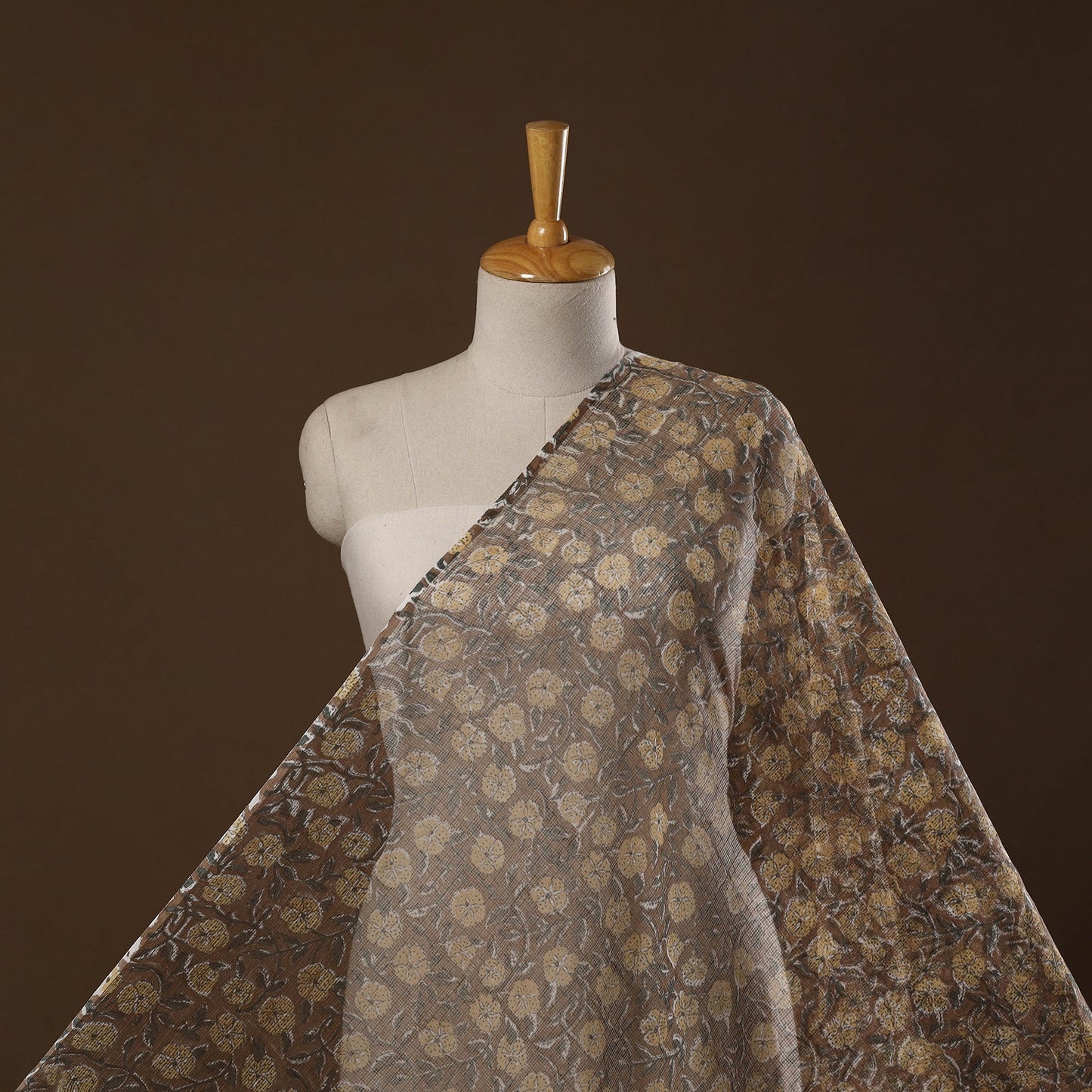 Kota doria cotton hand sanganeri fabric 09 - handcrafted