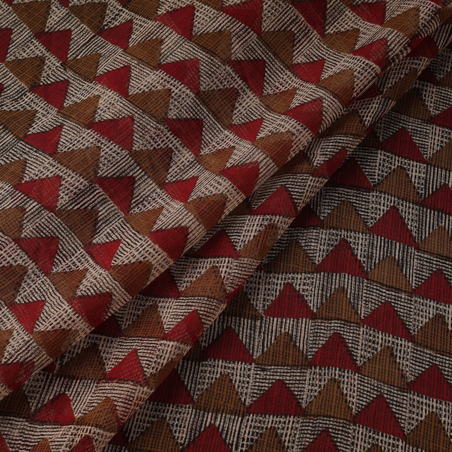 Kota doria cotton natural dyed hand block bagru print