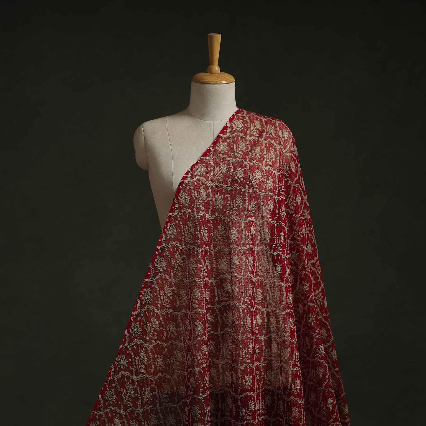 Kota doria cotton natural dyed hand block bagru print