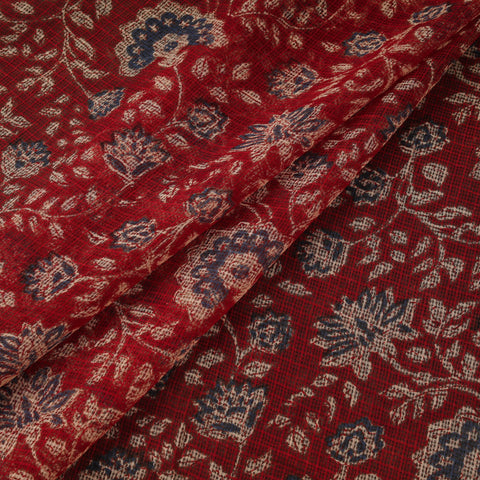 Kota doria cotton natural dyed hand block bagru print