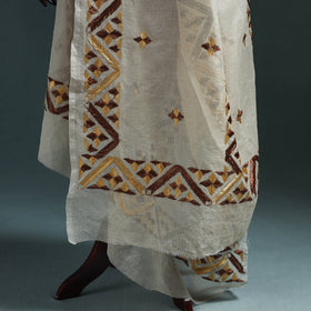 Kota doria silk hand embroidered chapa work phulkari