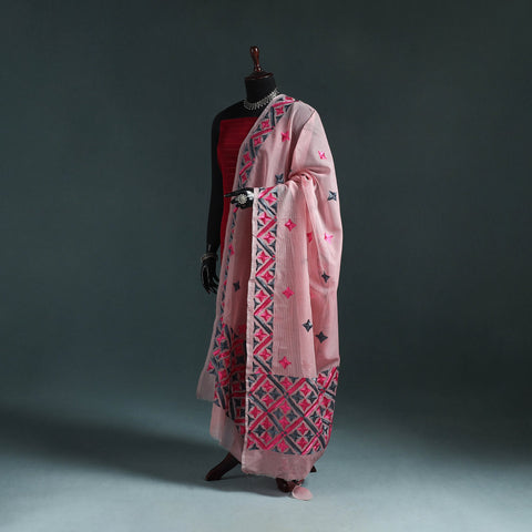 Kota doria silk hand embroidered chapa work phulkari