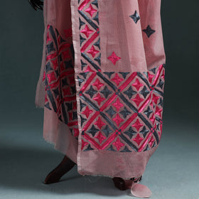Kota doria silk hand embroidered chapa work phulkari