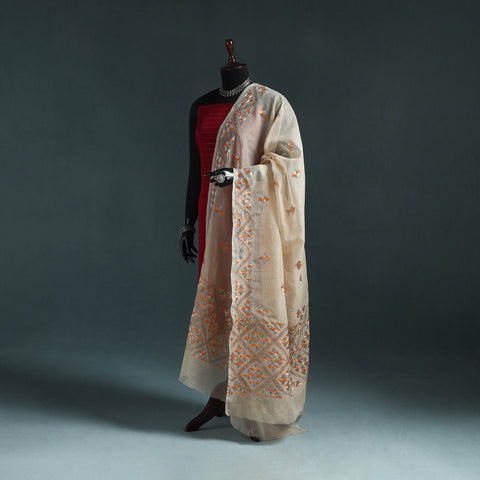 Kota doria silk hand embroidered chapa work phulkari