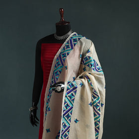 Kota doria silk hand embroidered chapa work phulkari