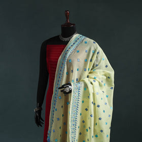 Kota doria silk hand embroidered chapa work phulkari