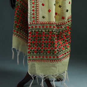Kota doria silk hand embroidered chapa work phulkari
