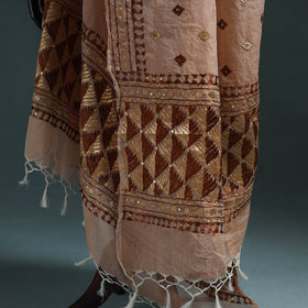 Kota doria silk hand embroidered chapa work phulkari