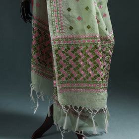 Kota doria silk hand embroidered chapa work phulkari