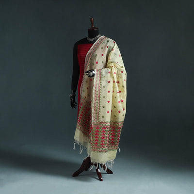 Kota doria silk hand embroidered chapa work phulkari