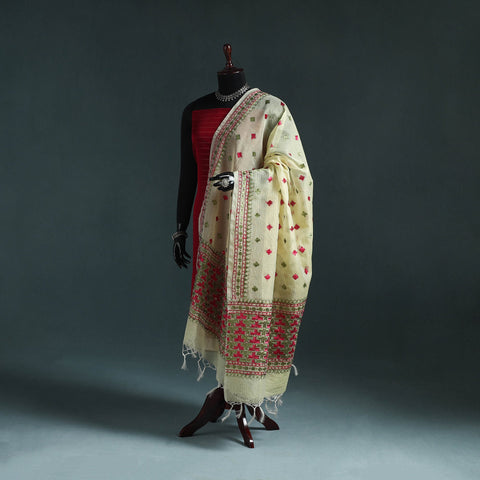 Kota doria silk hand embroidered chapa work phulkari