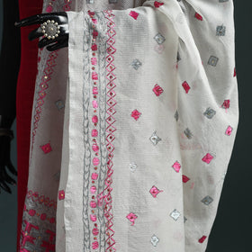 Kota doria silk hand embroidered chapa work phulkari