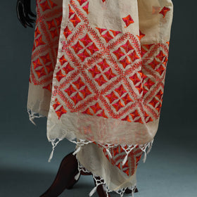 Kota doria silk hand embroidered chapa work phulkari