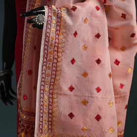 Kota doria silk hand embroidered chapa work phulkari