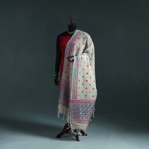 Kota doria silk hand embroidered chapa work phulkari