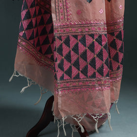 Kota doria silk hand embroidered chapa work phulkari
