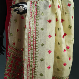 Kota doria silk hand embroidered chapa work phulkari